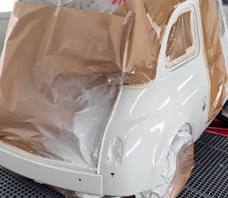 réfaction carrosserie et peiinture sur fiat 500 abarth à aix en provence